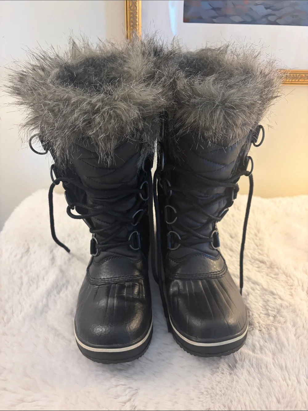 Sorel Tofino 2 Tall Black Insulated Winter Boots Size 8 EUC only worn twice!